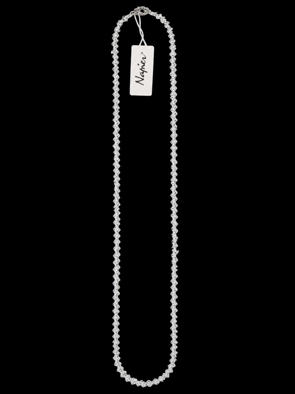 Napier Silver-Tone Sparkle Chain Necklace